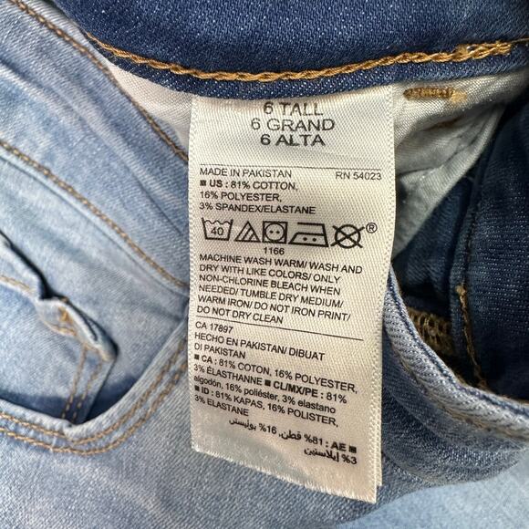 Old Navy Jeans SZ 6 Tall Rockstar Super Skinny Light Wash Denim Built-in Sculpt - Picture 7 of 11